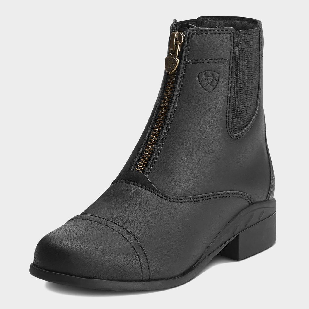 Kids Scout Zip Paddock Boots Black