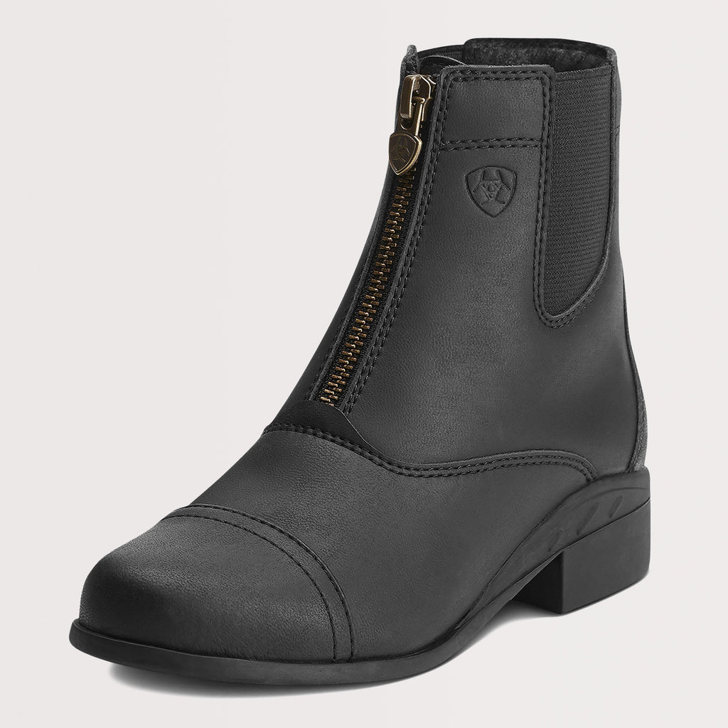 Kids Scout Zip Paddock Boots Black