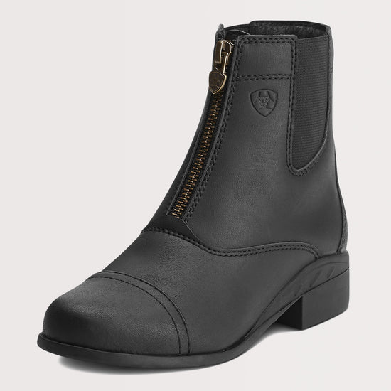 Kids Scout Zip Paddock Boots Black