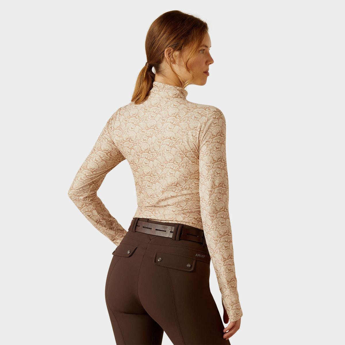 Womens Lowell 3.0 1/4 Zip Base Layer Land Of Horses