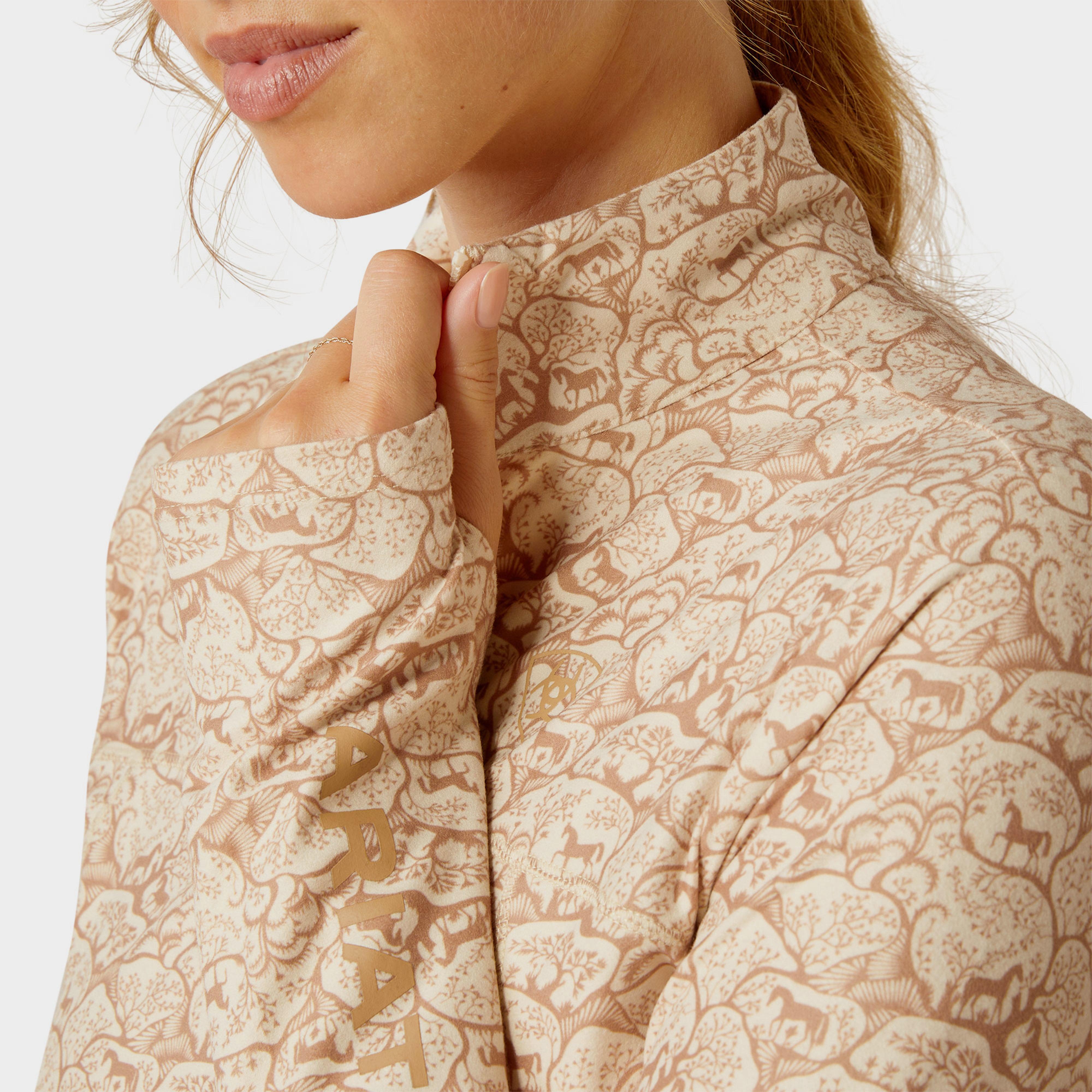 Womens Lowell 3.0 1/4 Zip Base Layer Land Of Horses