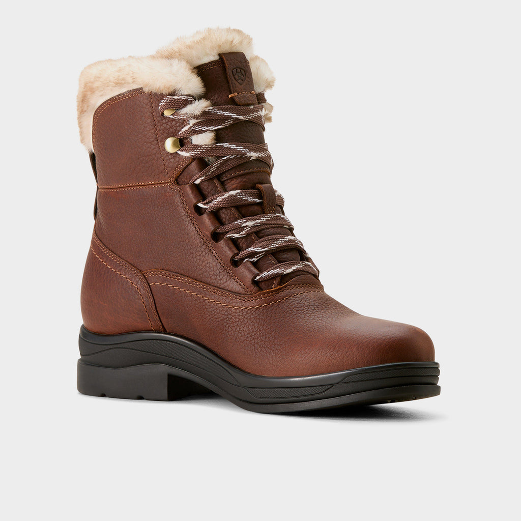 Womens Harper Sherpa Waterproof Boots Dark Brown