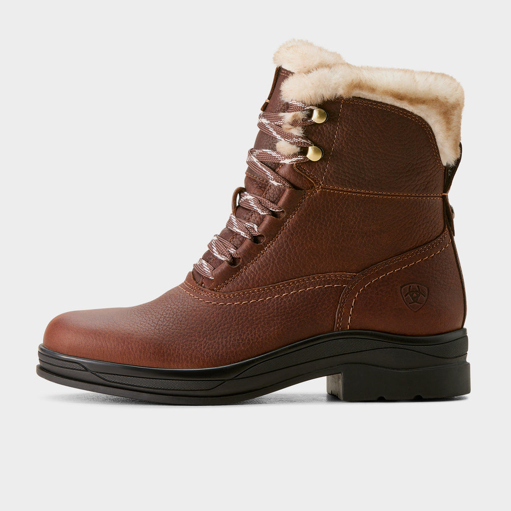 Womens Harper Sherpa Waterproof Boots Dark Brown