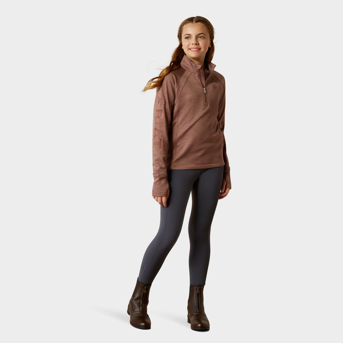 Kids Tek Team 1/2 Zip Sweatshirt Twilight Mauve