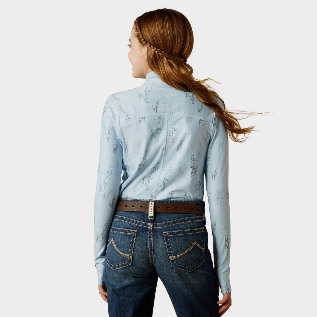 Kids Lowell 3.0 1/4 Zip Base Layer Sketch Horse