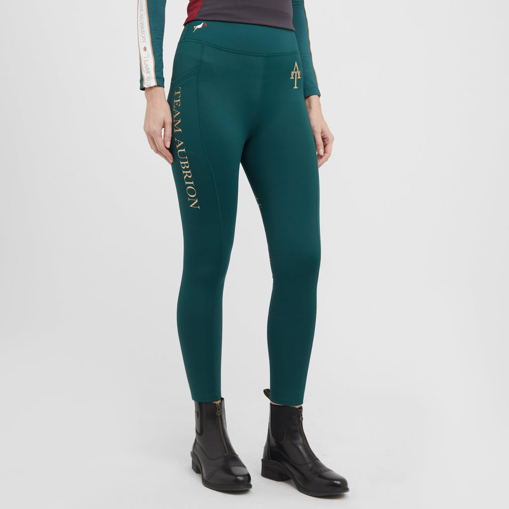 Womens Team Winter Riding Tights Green