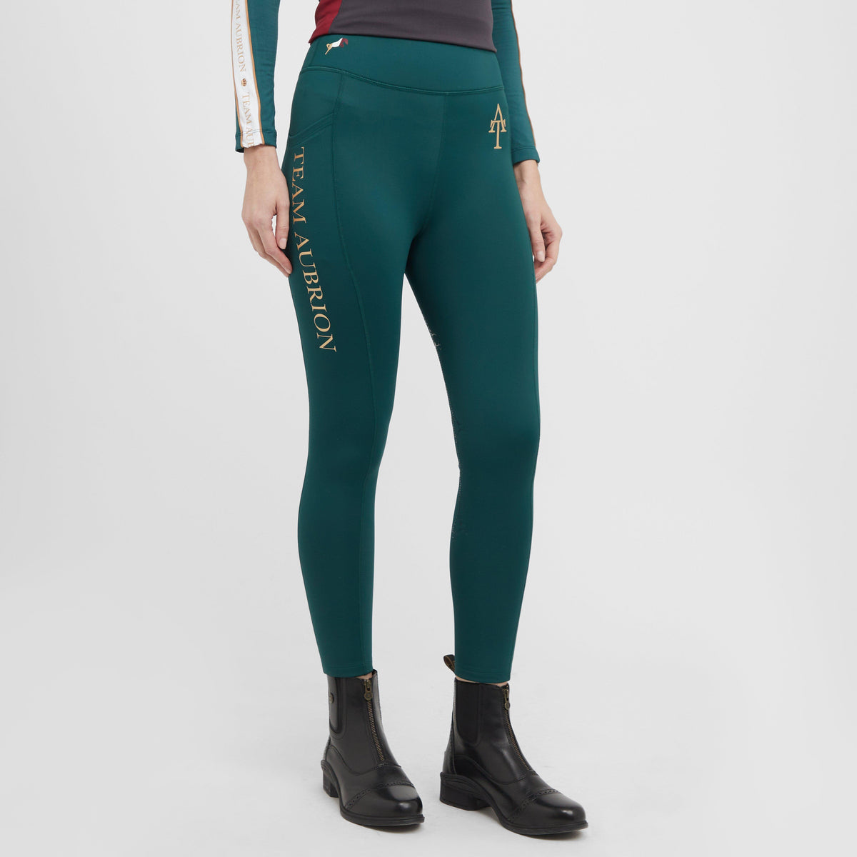 Womens Team Winter Riding Tights Green