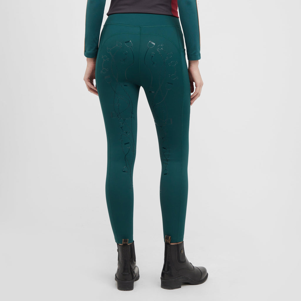 Womens Team Winter Riding Tights Green