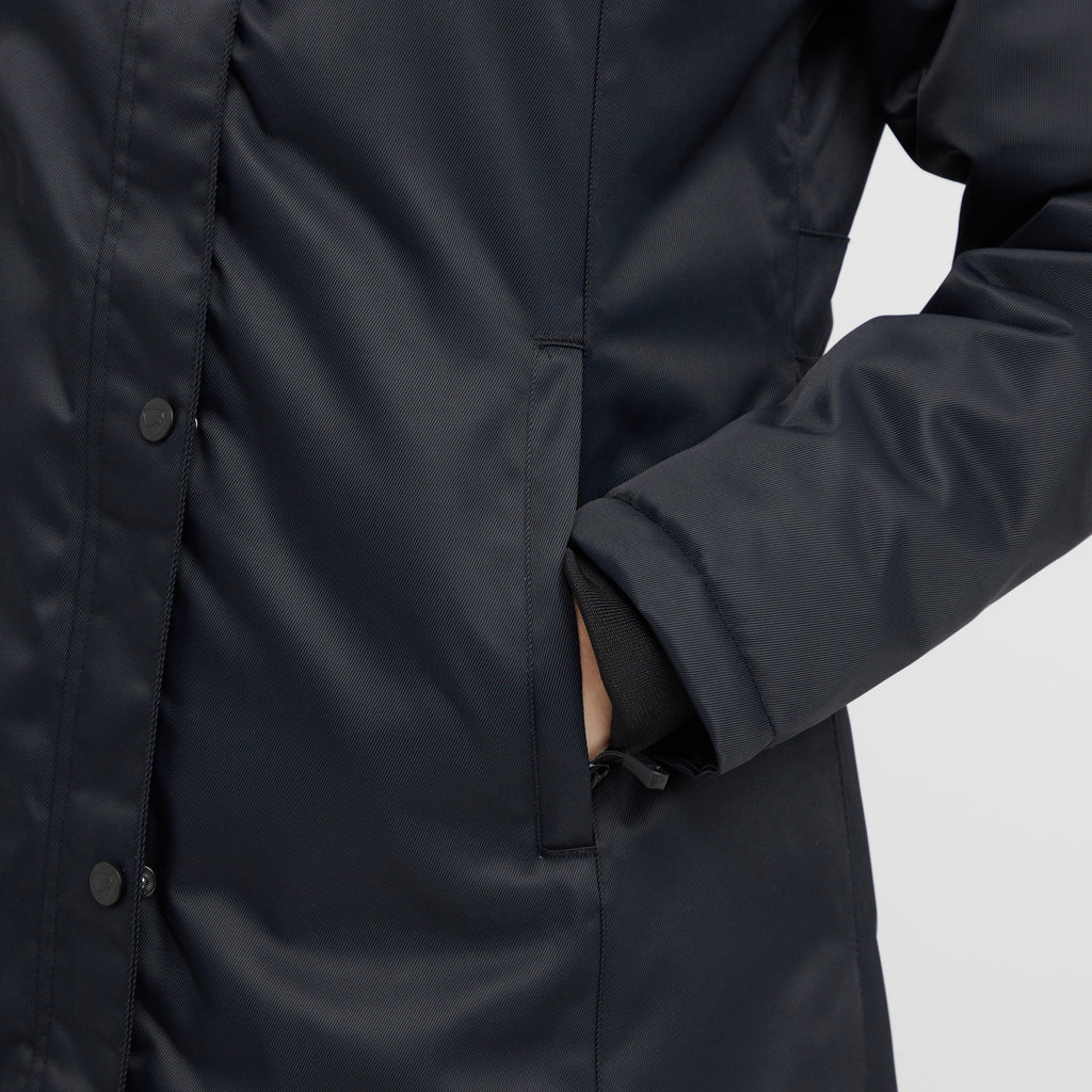 Womens Halcyon Long Coat Charcoal