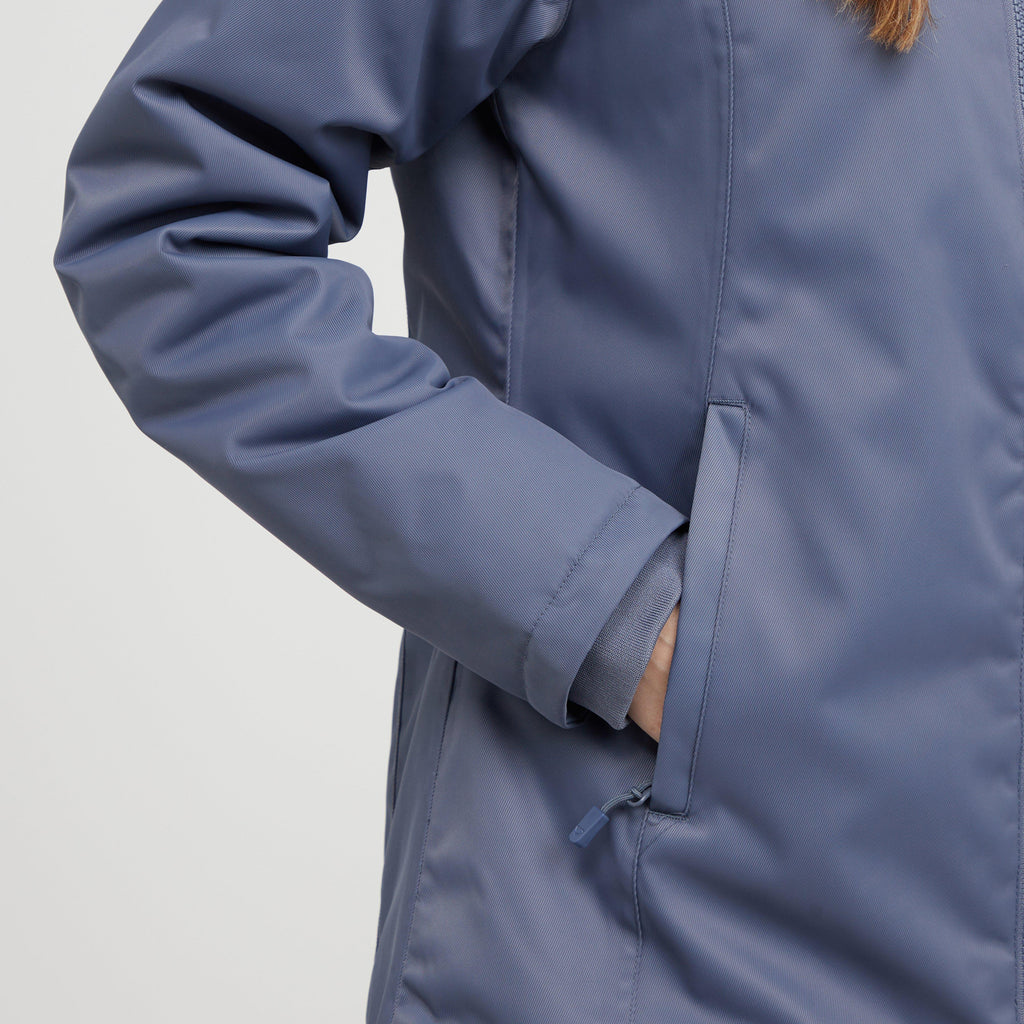 Womens Halcyon Mid-Length Coat Blue