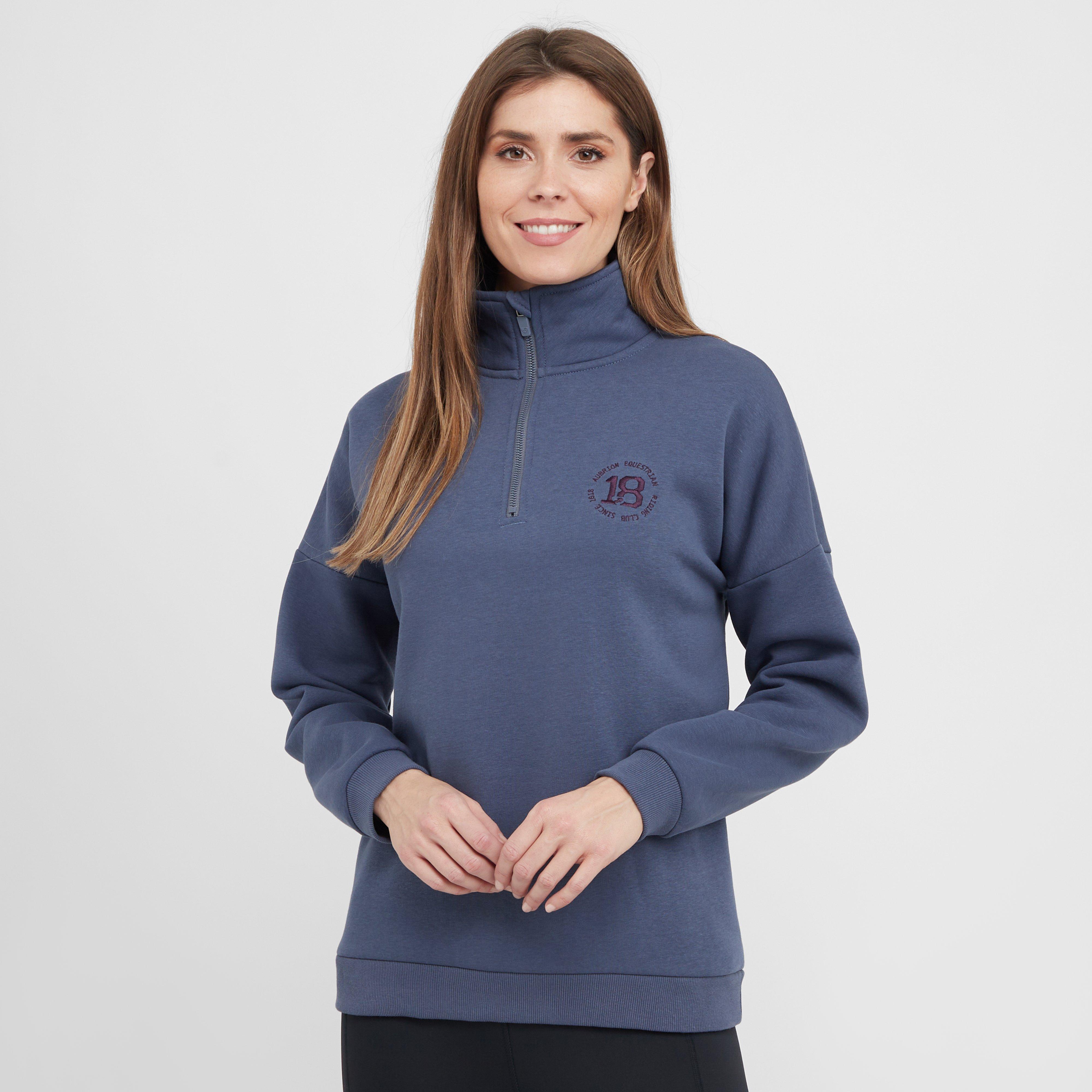 Womens Serene Half Zip Sweater Blue