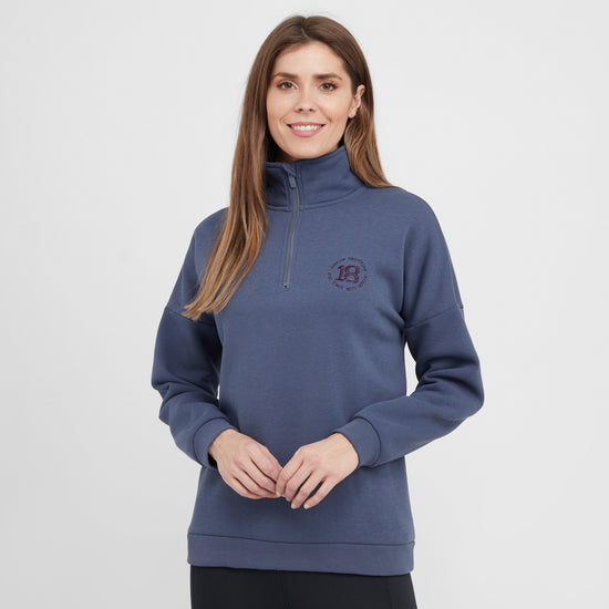 Womens Serene Half Zip Sweater Blue