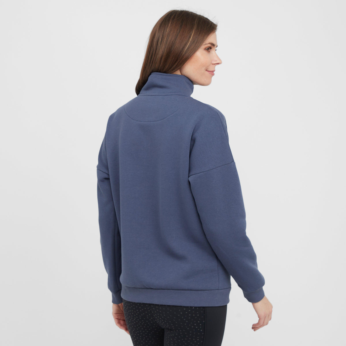 Womens Serene Half Zip Sweater Blue
