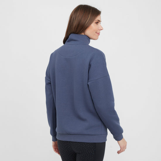 Womens Serene Half Zip Sweater Blue