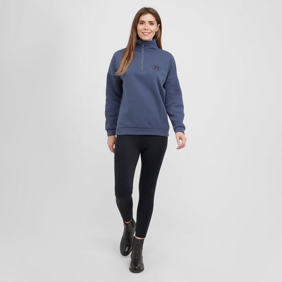 Womens Serene Half Zip Sweater Blue