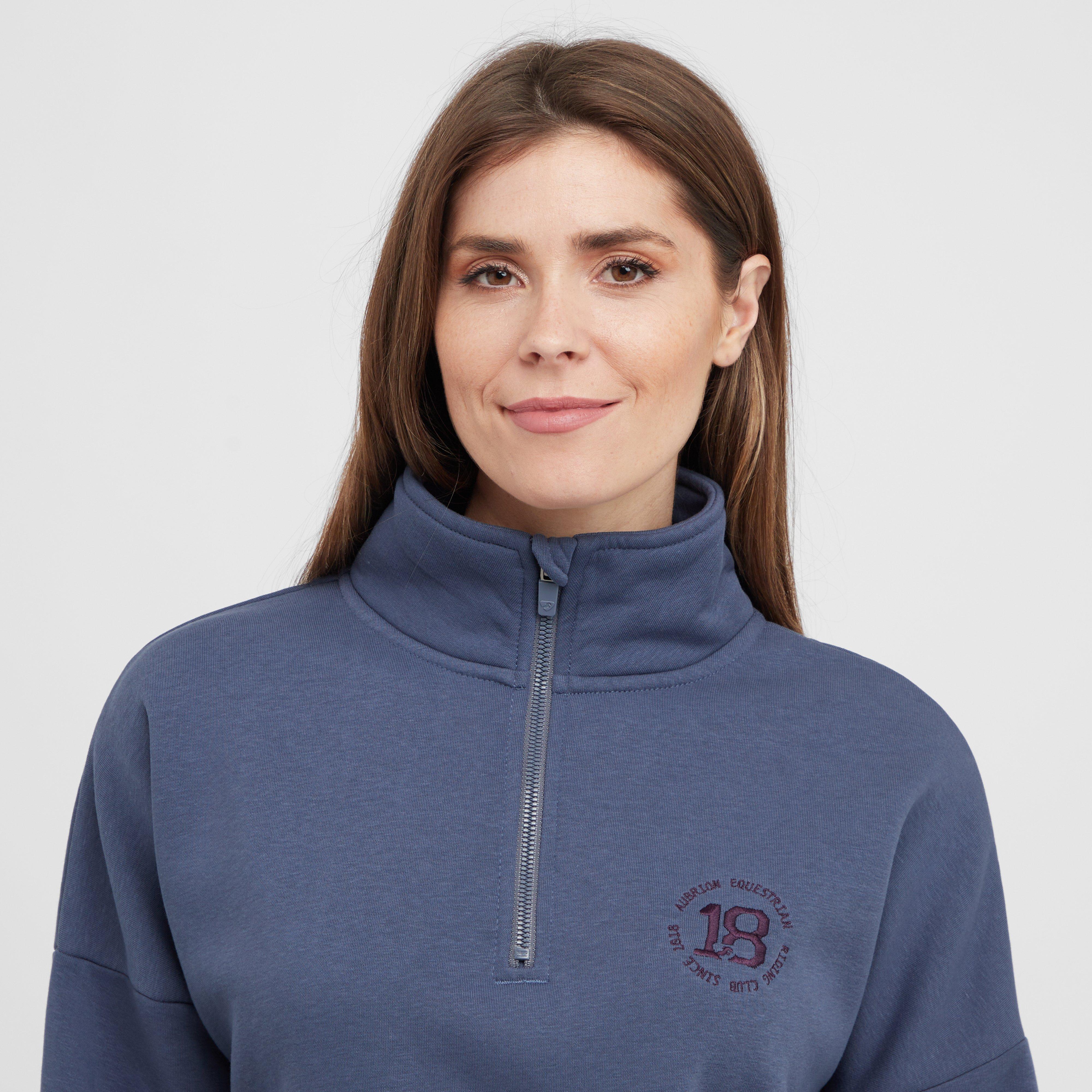 Womens Serene Half Zip Sweater Blue