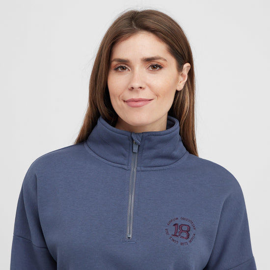Womens Serene Half Zip Sweater Blue