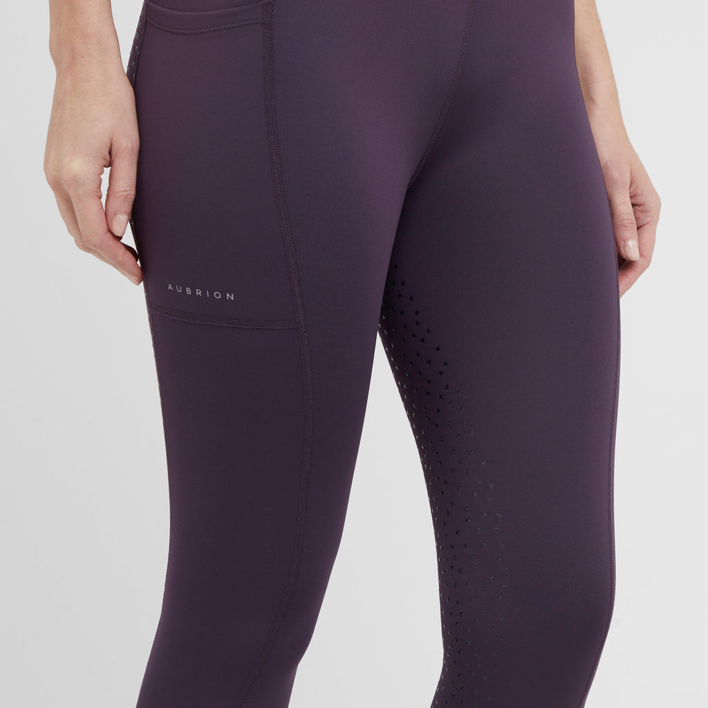 Womens Shield Winter Riding Tights Purple