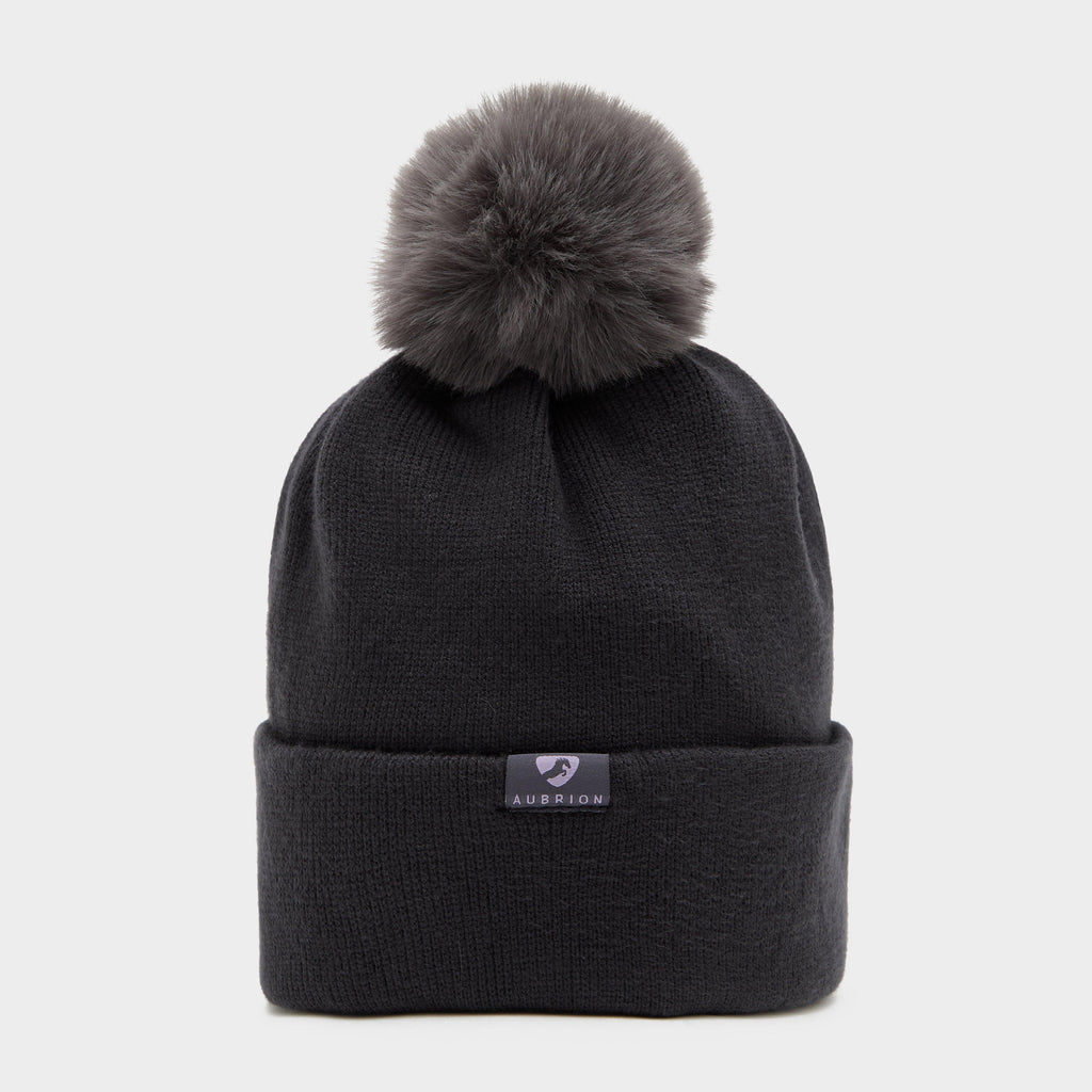 Womens Fleece Lined Hat Charcoal