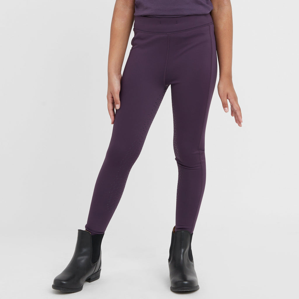 Young Rider Shield Winter Riding Tights Purple