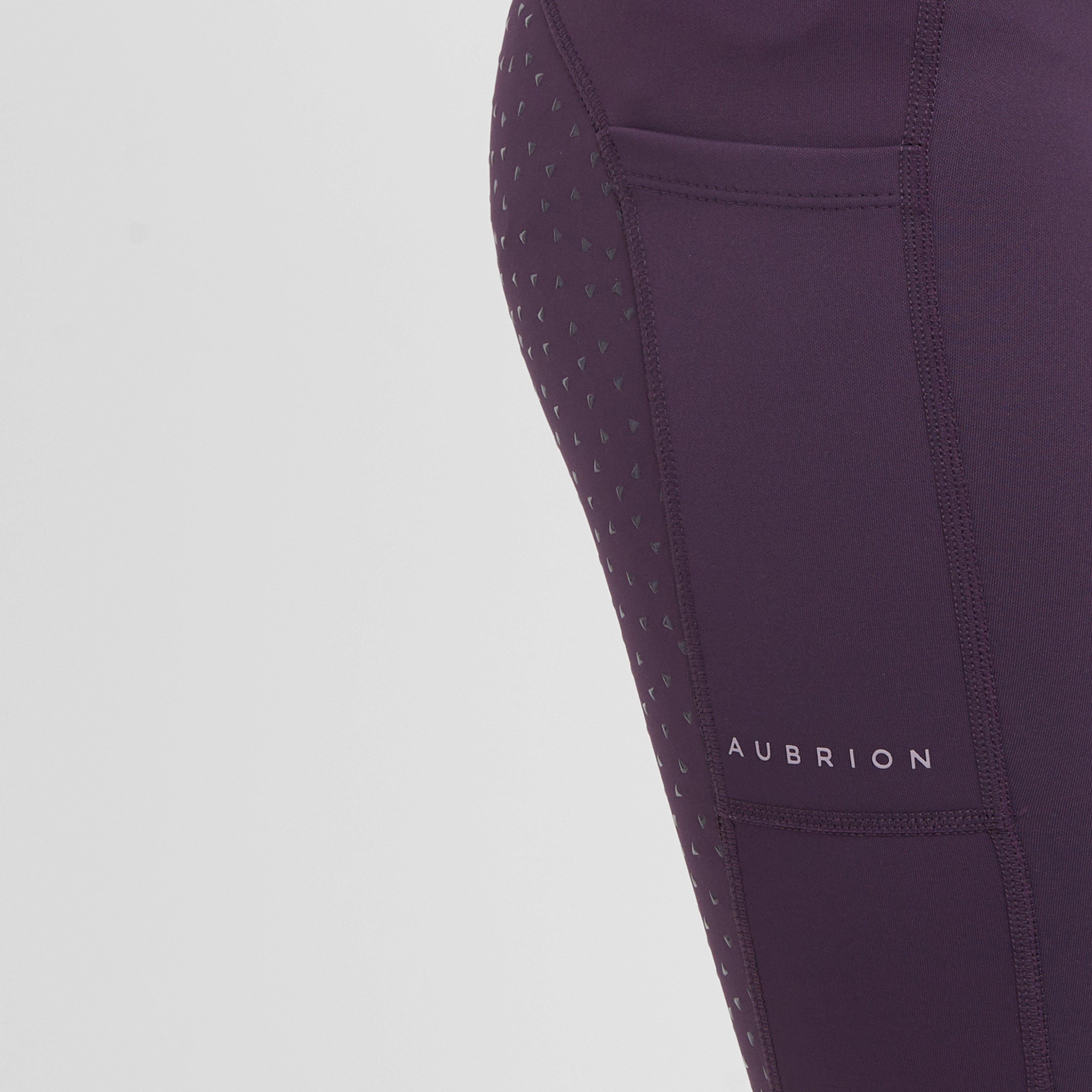 Young Rider Shield Winter Riding Tights Purple