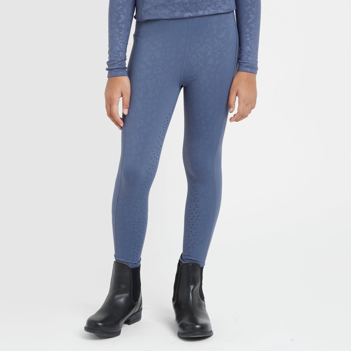 Young Rider Non-Stop Riding Tights Blue