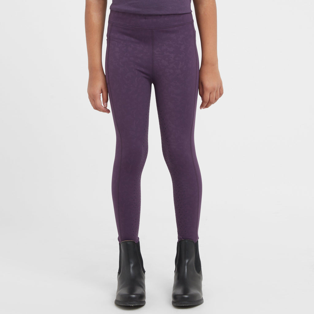 Young Rider Non-Stop Riding Tights Purple