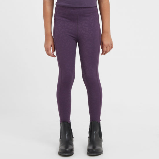 Young Rider Non-Stop Riding Tights Purple