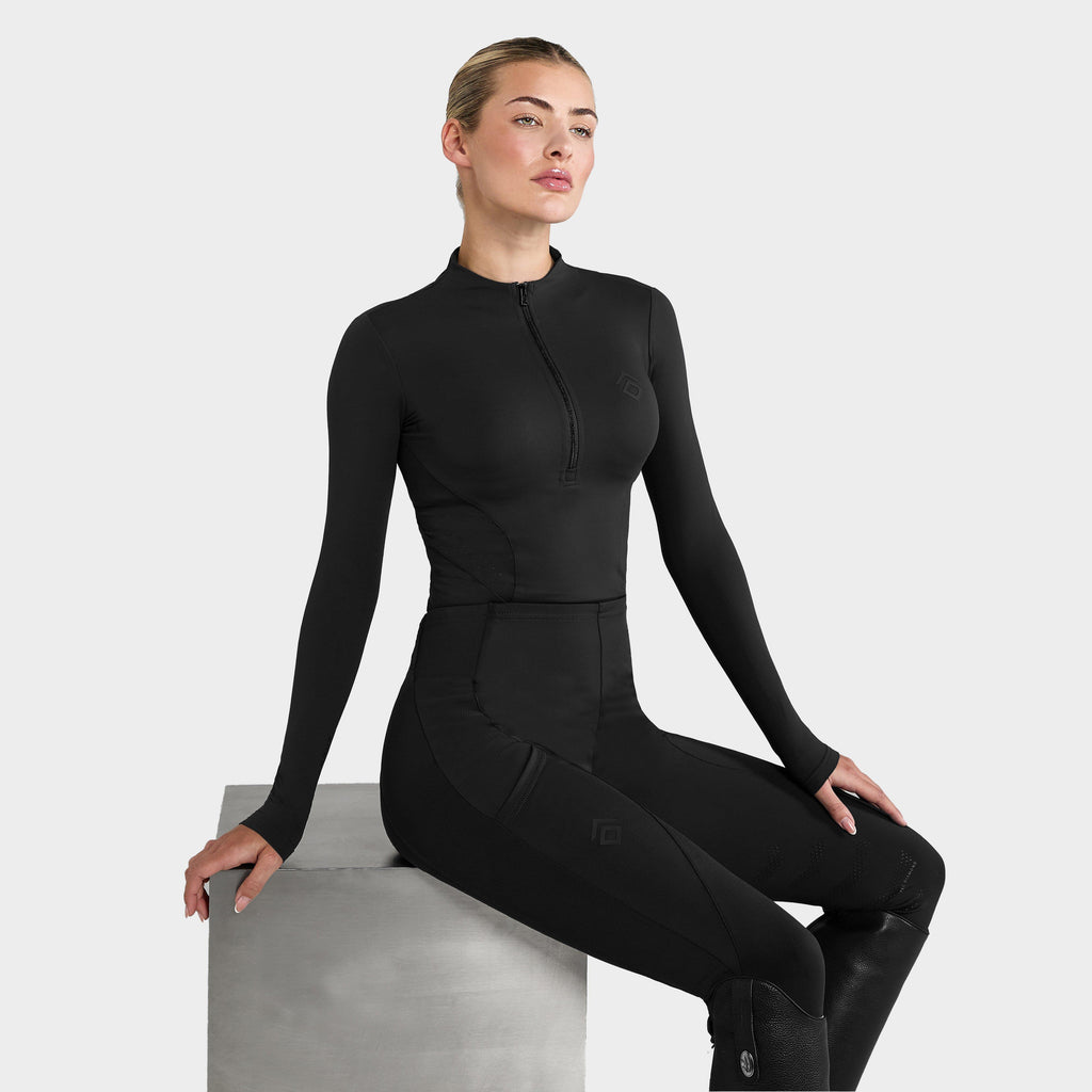 Womens Core Long Sleeve Base Layer Black