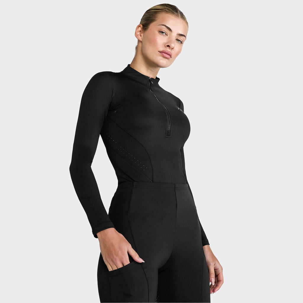 Womens Core Long Sleeve Base Layer Black