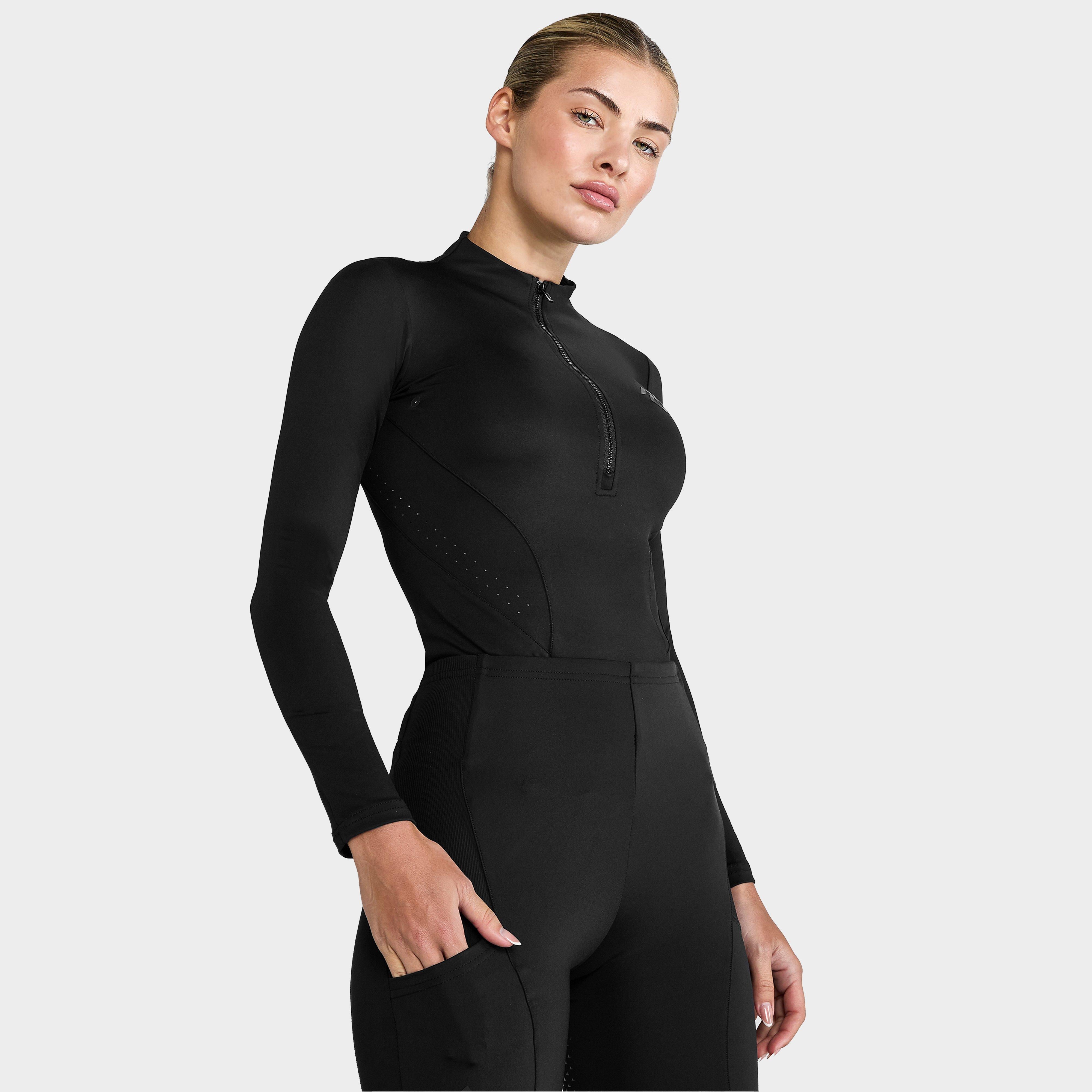Womens Core Long Sleeve Base Layer Black