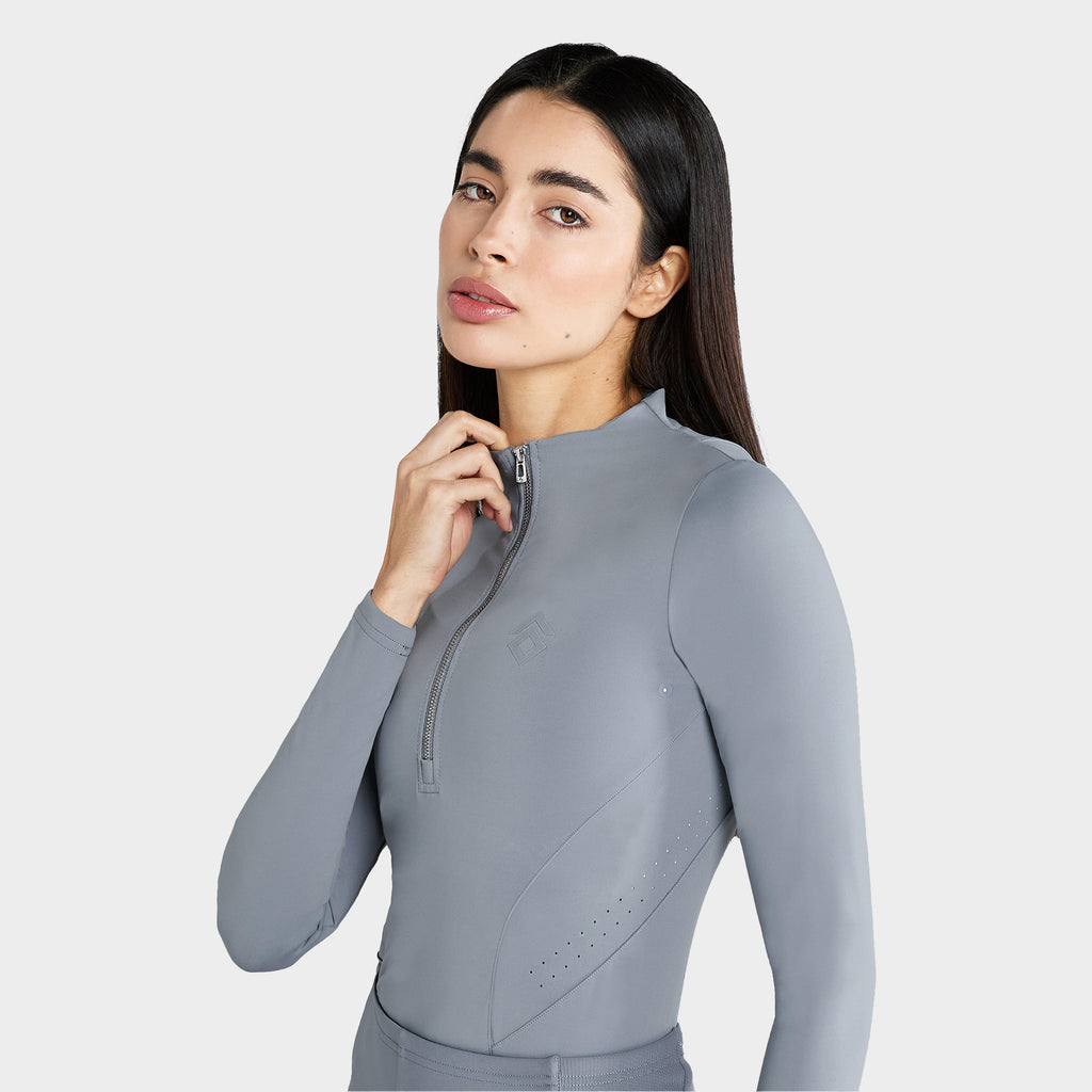 Womens Core Long Sleeve Base Layer Ash Blue