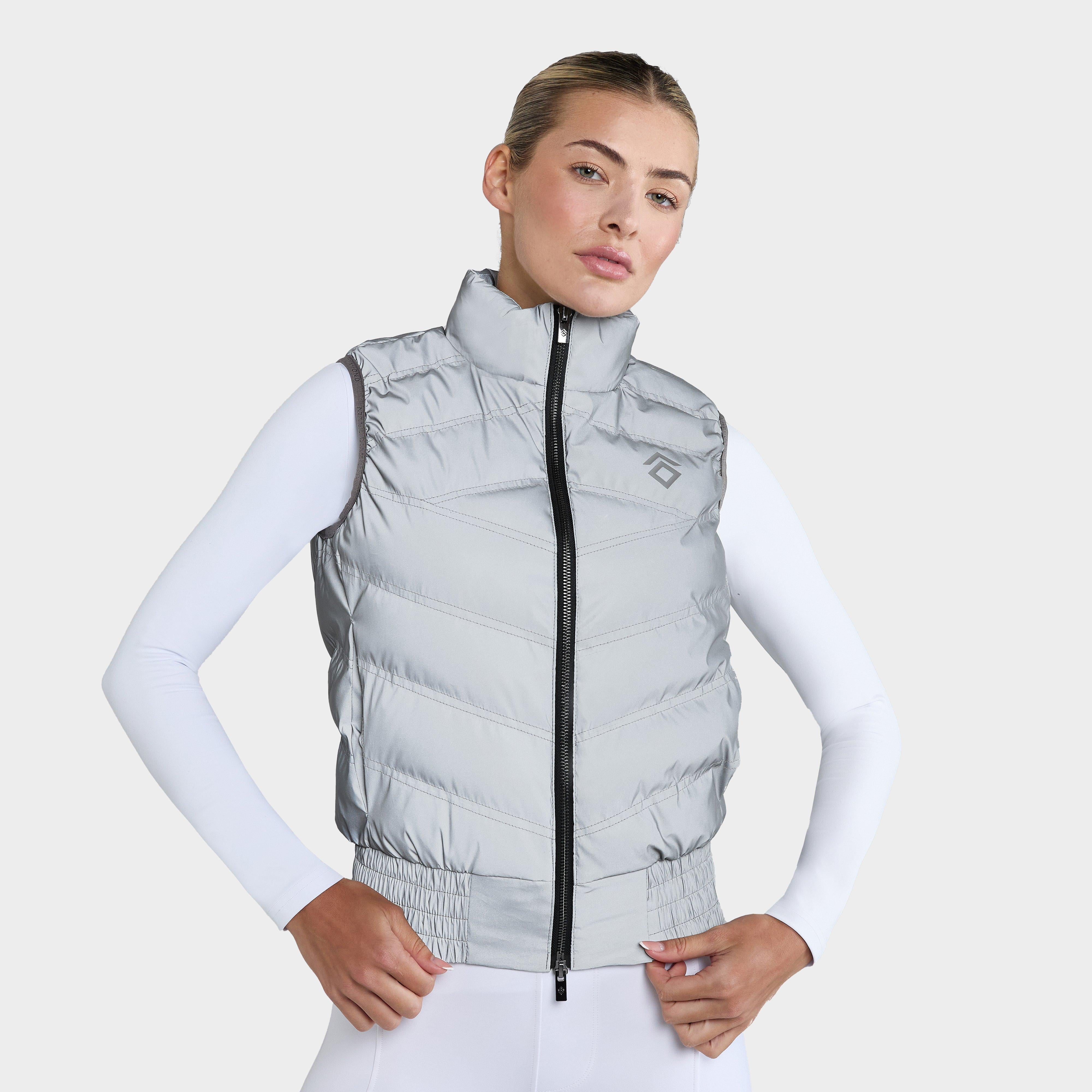 Aztec Diamond Womens Lightweight Reflective Gilet Grey – Naylors
