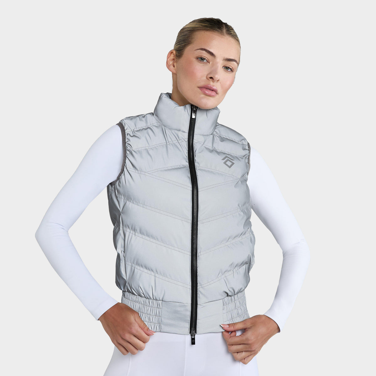 Womens Lightweight Reflective Gilet Grey