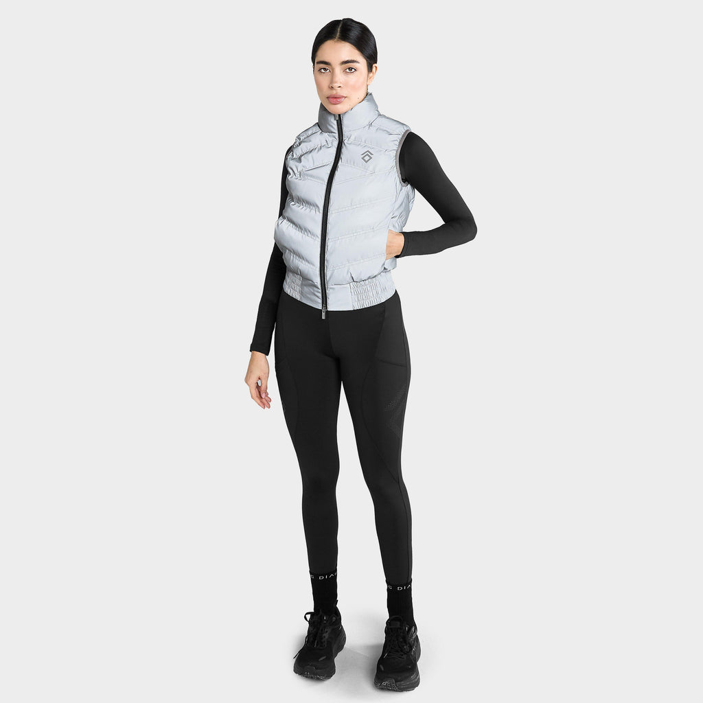 Womens Lightweight Reflective Gilet Grey