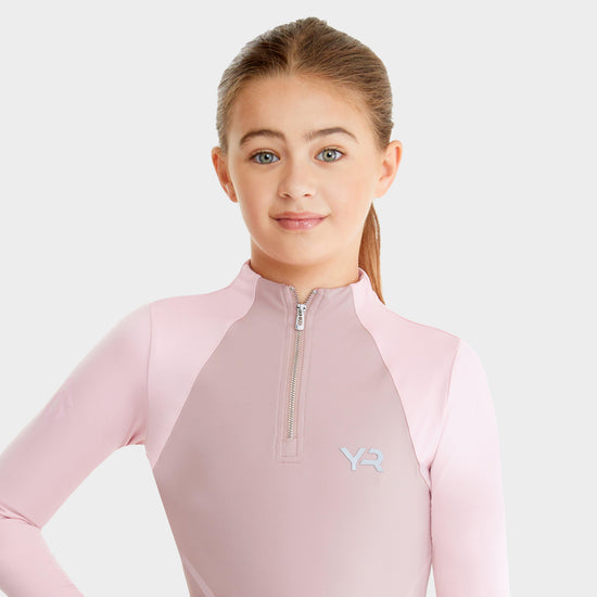 Young Rider Long Sleeve Base Layer Pink