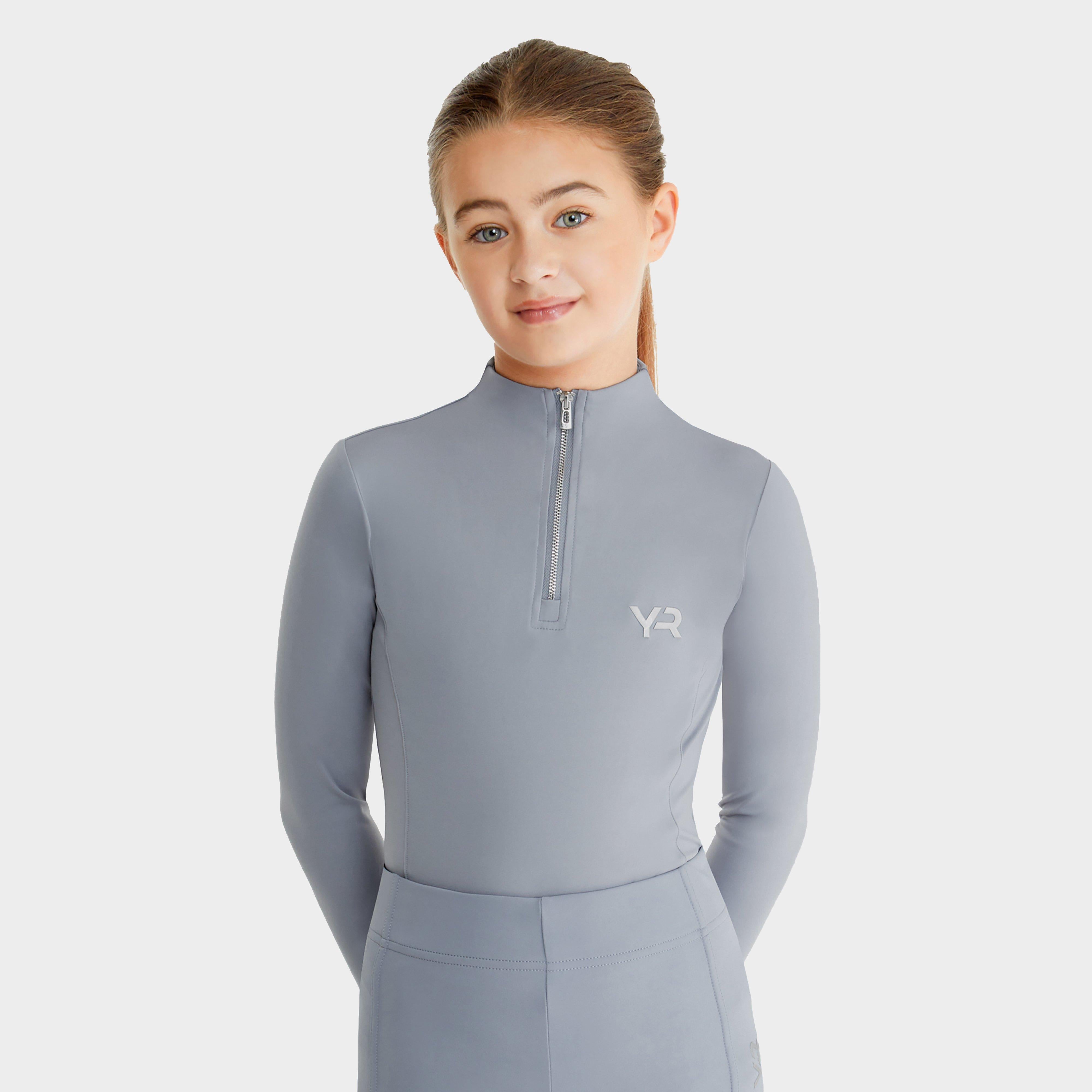 Young Rider Long Sleeve Base Layer Ash Blue