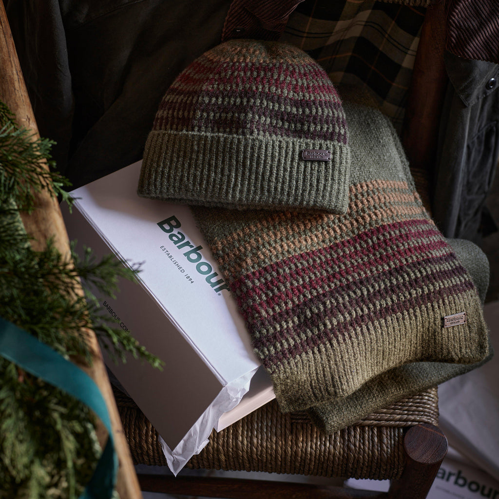 Branton Beanie & Scarf Gift Set Army Green