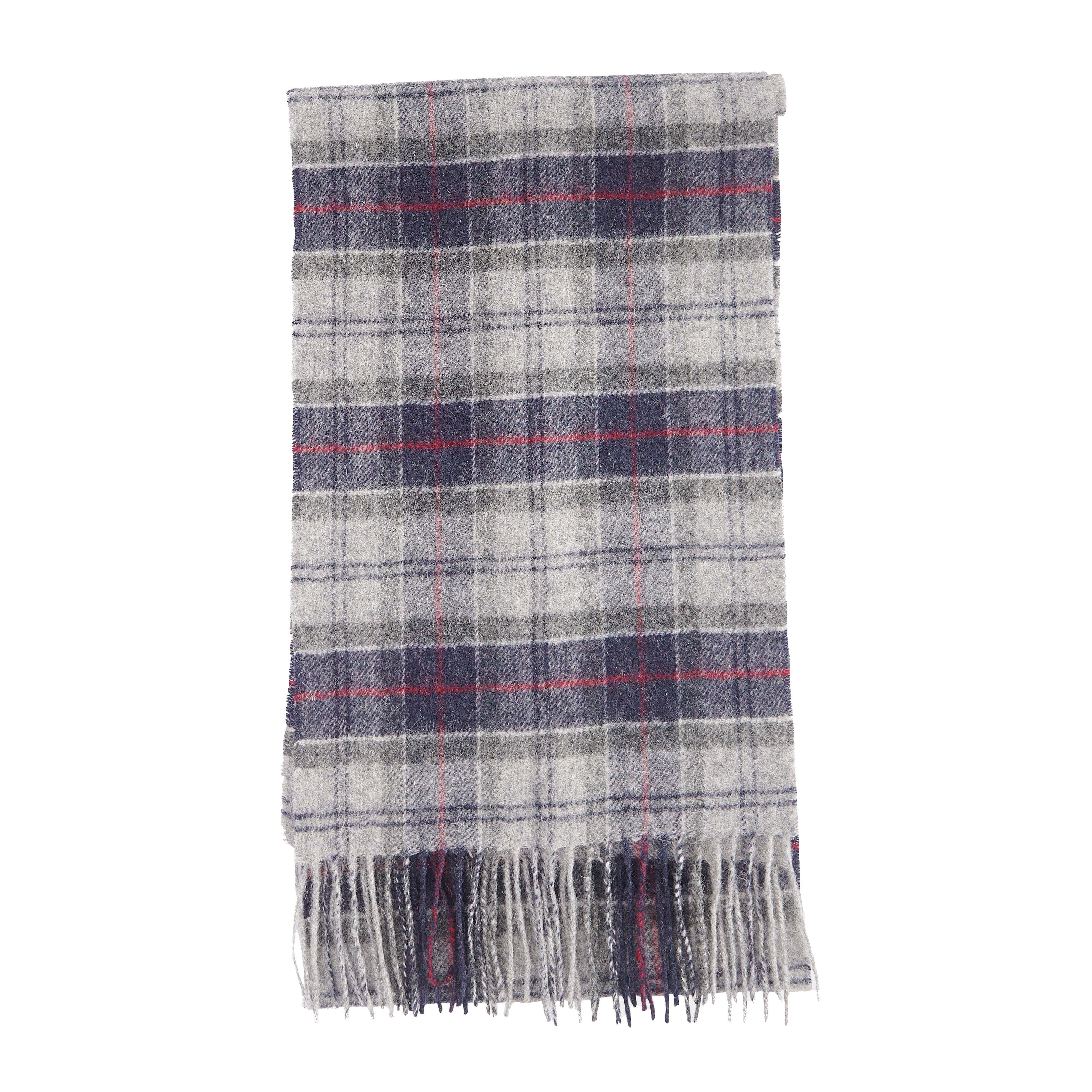 Tartan Lambswool Scarf Blue Granite