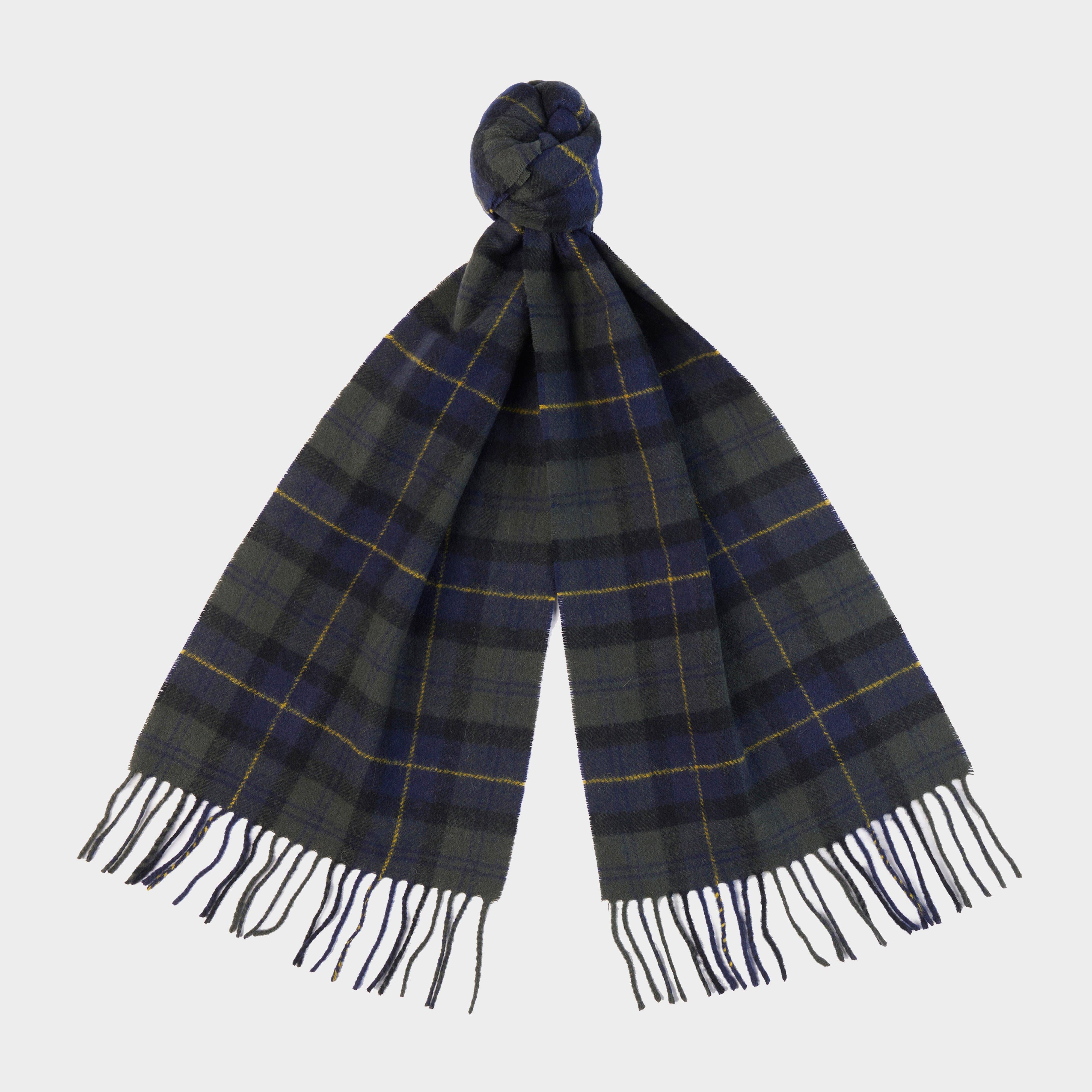Tartan Lambswool Scarf Olive Night