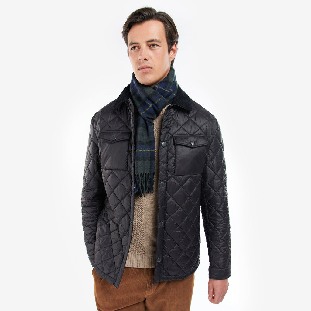 Tartan Lambswool Scarf Olive Night