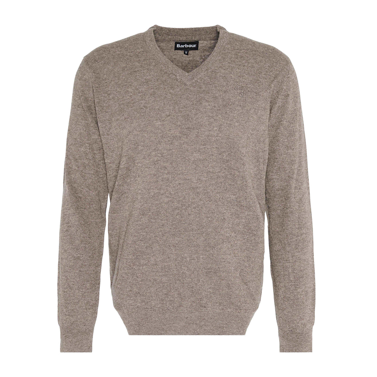 Mens Essential Lambswool V Neck Sweater Dark Stone
