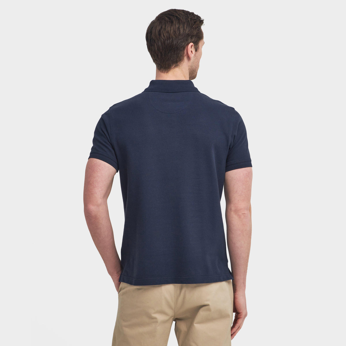 Mens Tartan Pique Polo Shirt Sapphire