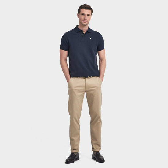 Mens Tartan Pique Polo Shirt Sapphire