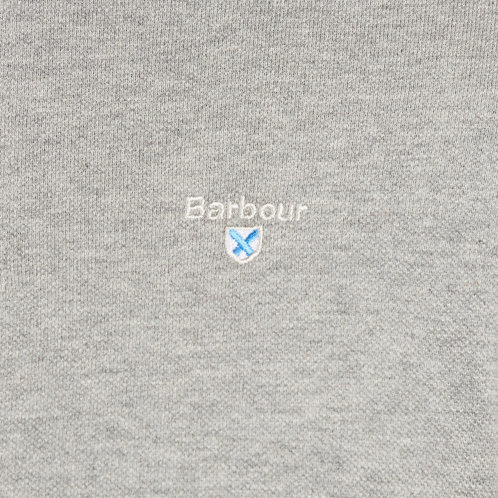 Mens Tartan Pique Polo Shirt Grey Mar