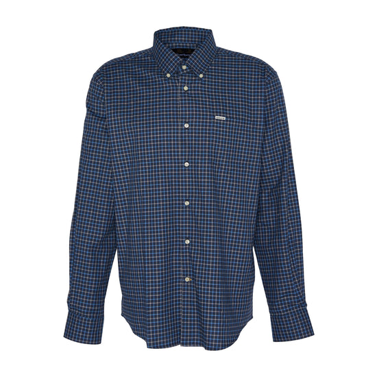 Mens Preston Regular Tattersall Shirt Dark Navy