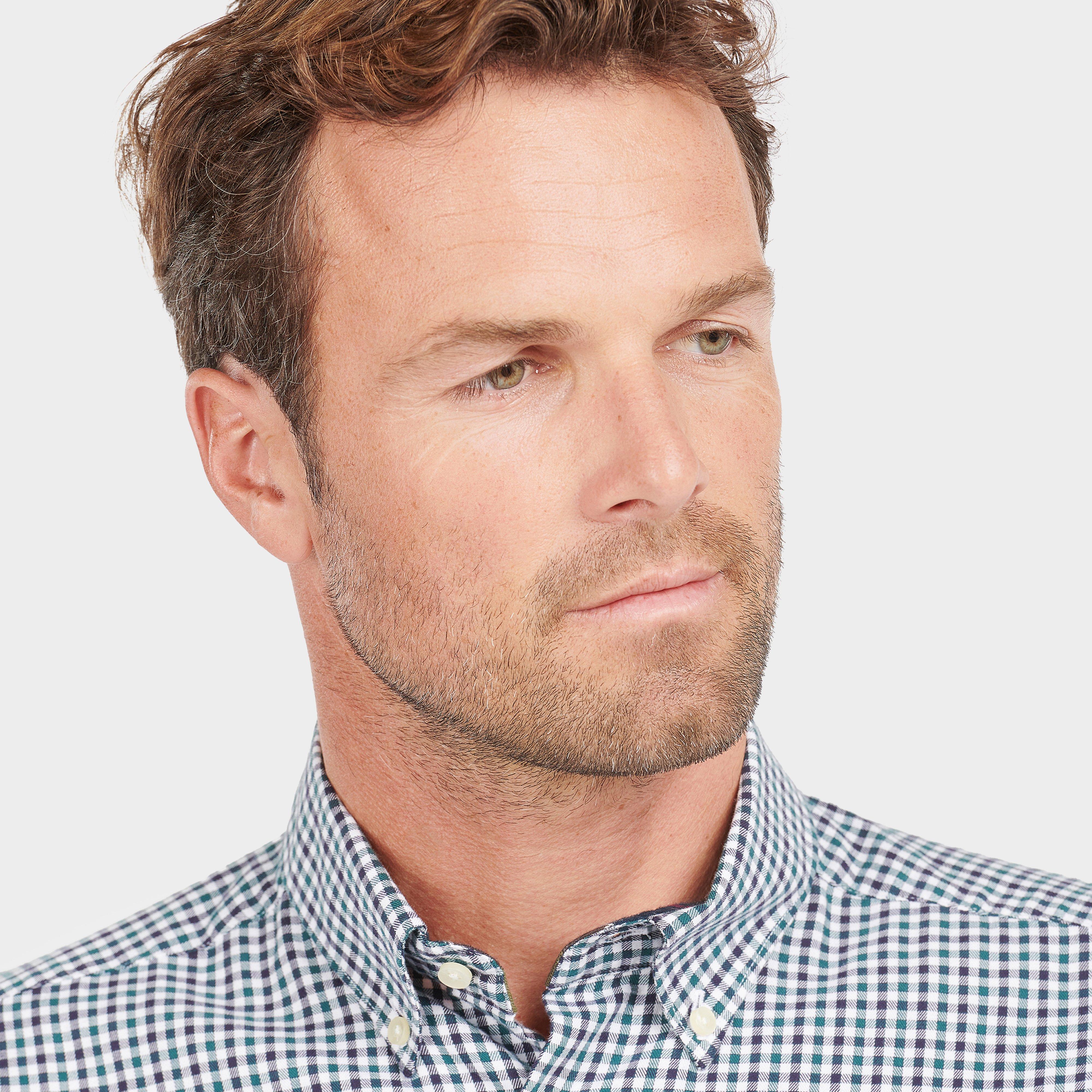 Mens Padshaw Tailored Gingham Shirt Green