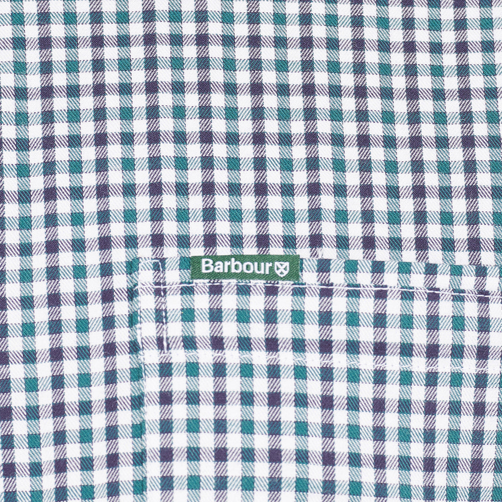 Mens Padshaw Tailored Gingham Shirt Green