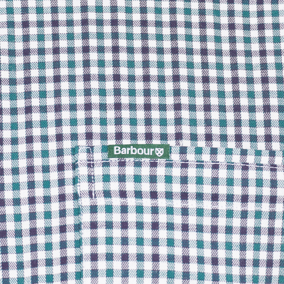 Mens Padshaw Tailored Gingham Shirt Green