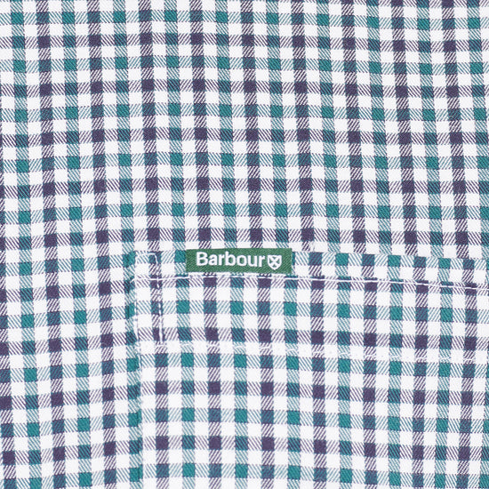 Mens Padshaw Tailored Gingham Shirt Green